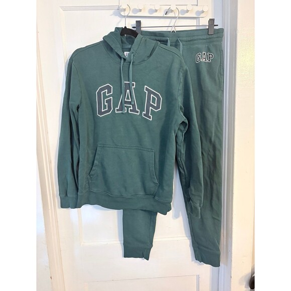 Gap Forest Green Sweatpant and hoodie set Size Small - Picture 2 of 8
